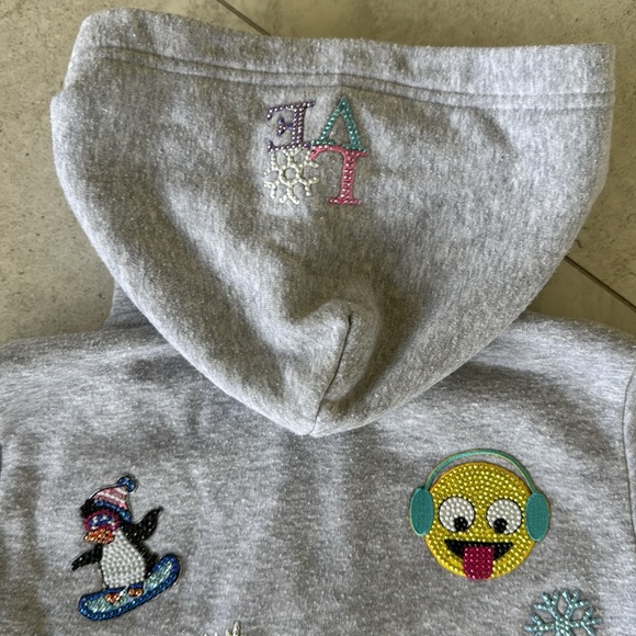 BUTTER
Winter Emoji Burnout Fleece Zip Hoodie - Picture 4 of 12